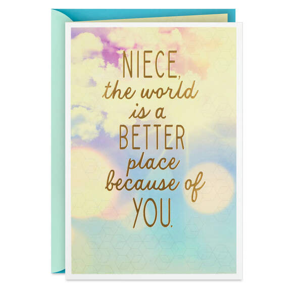 You Make the World a Better Place  Mother's Day Card for Niece