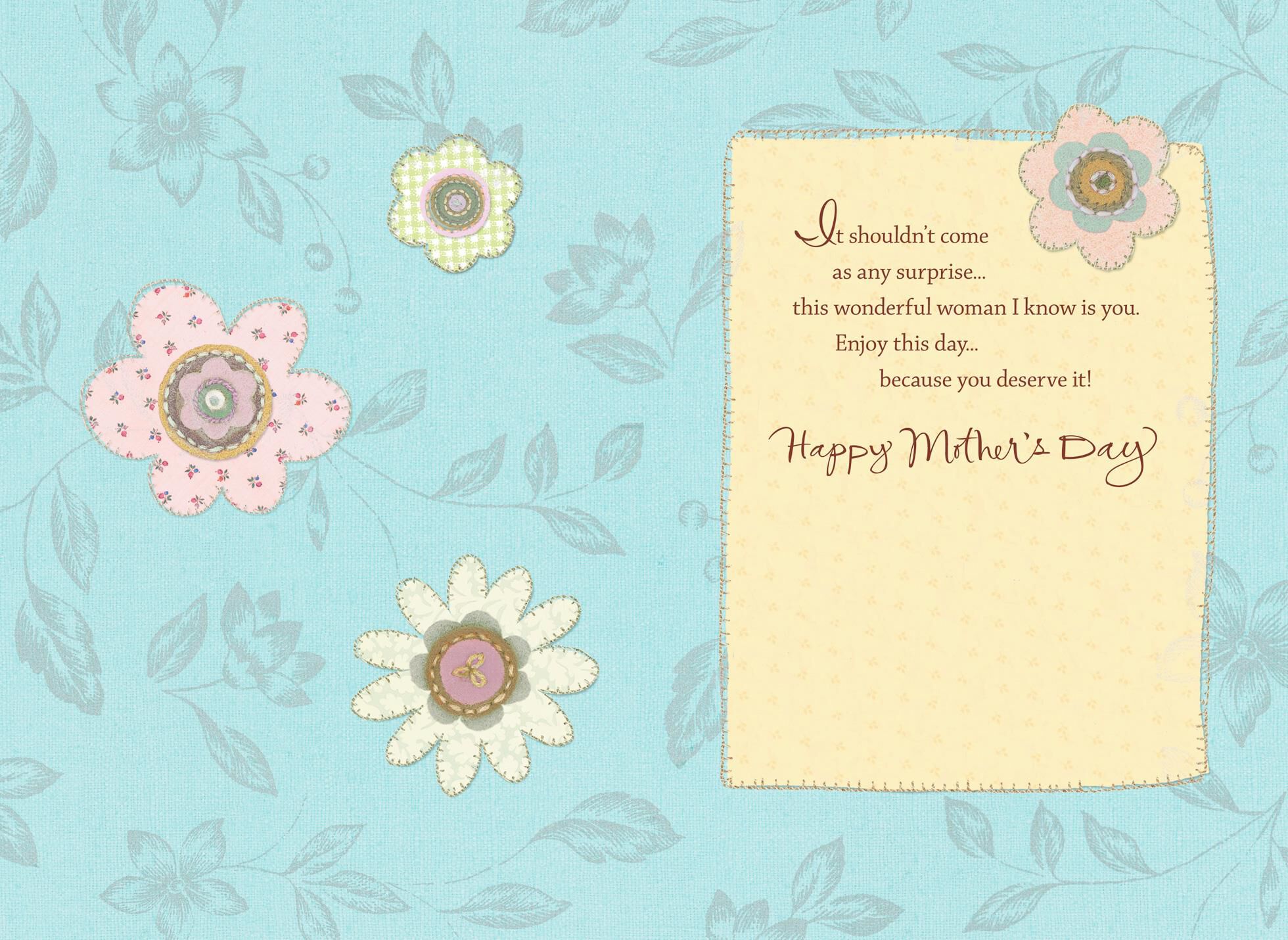 Patchwork Flowers Mother's Day Card