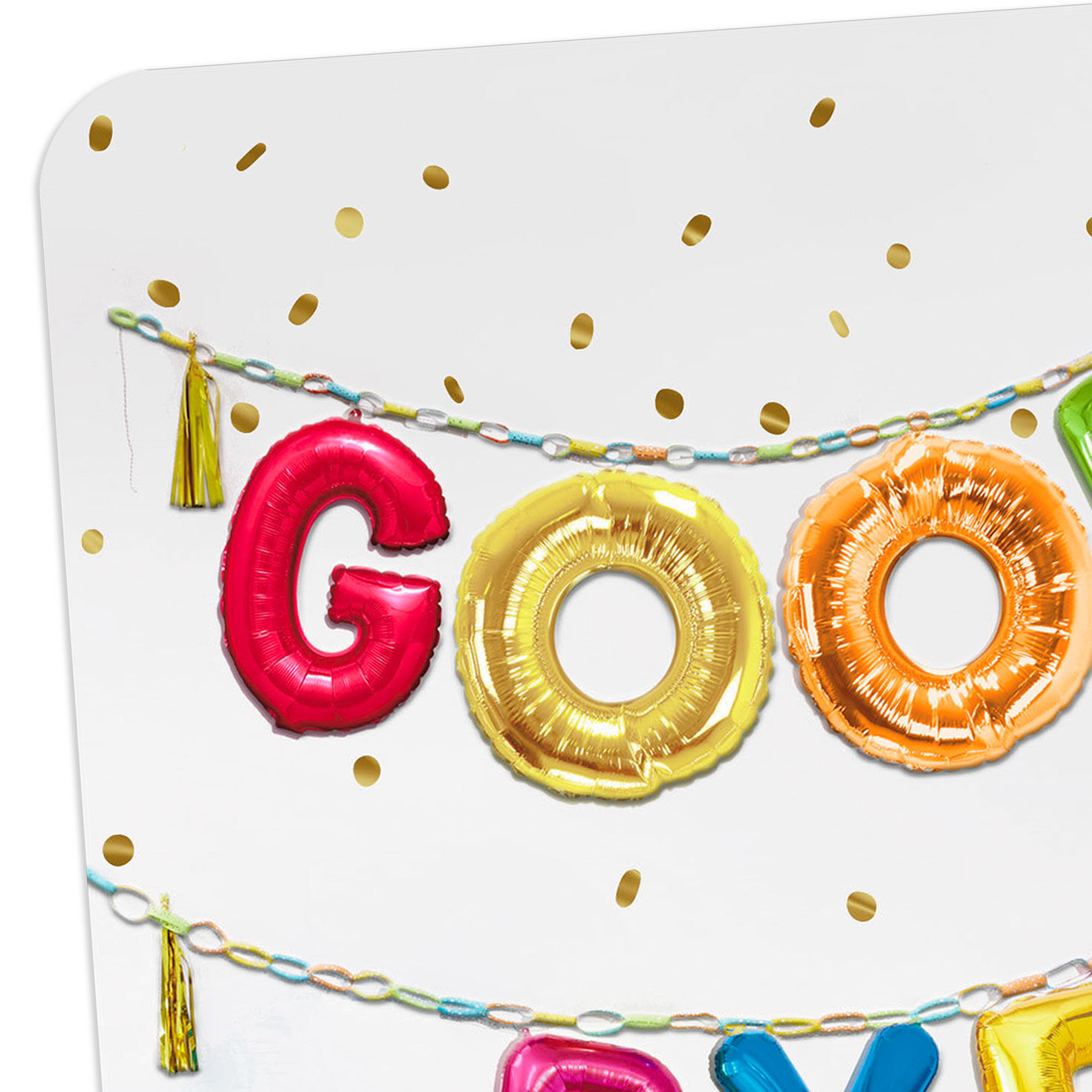 Balloon Banner Farewell Goodbye Card Card Front Detail image number 4