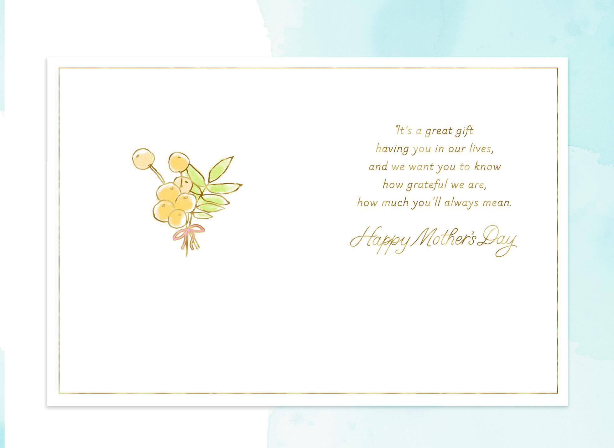 Flower Vase Mother's Day Card From All