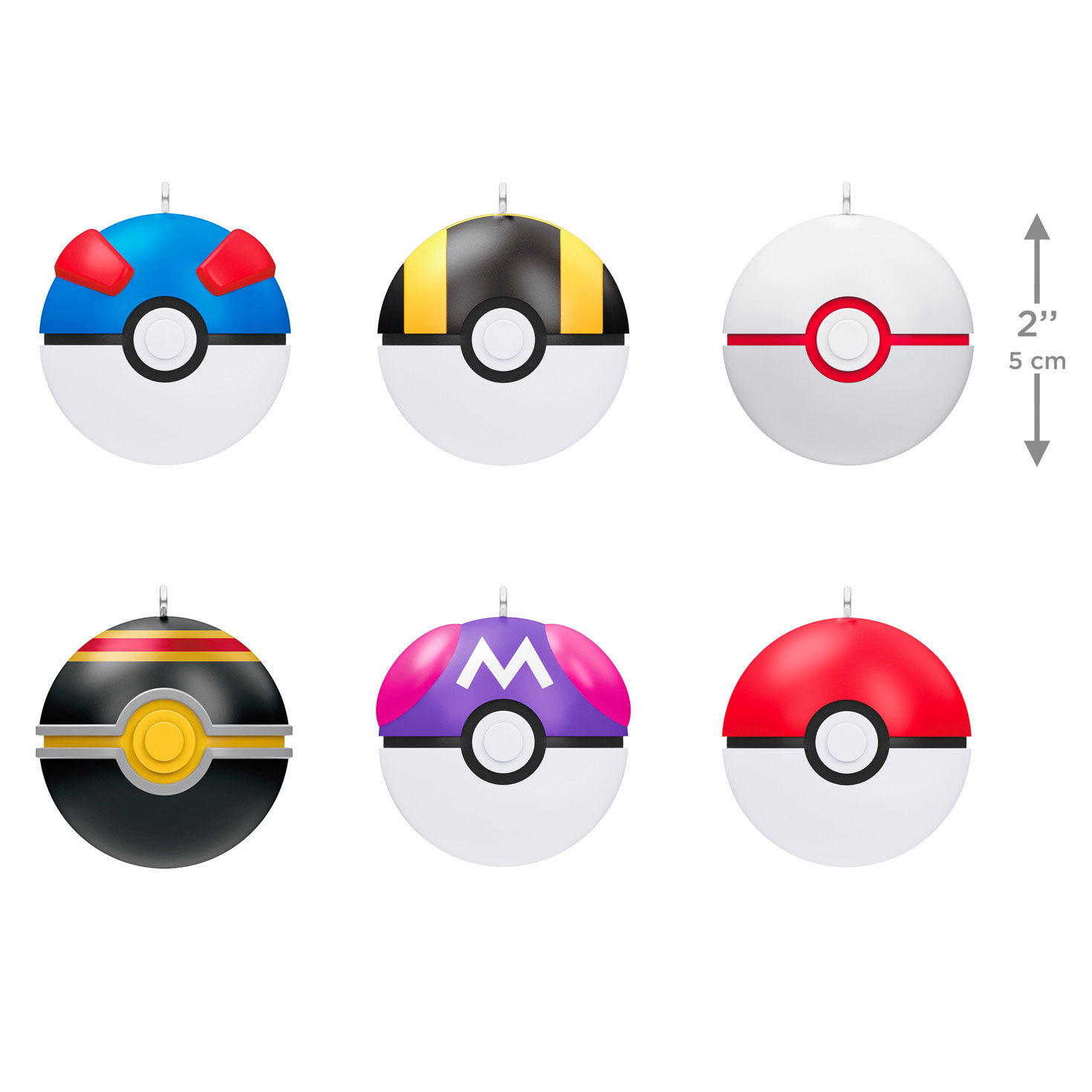 Pok&eacute;mon Pok&eacute; Balls Keepsake Ornaments measurement image number 3