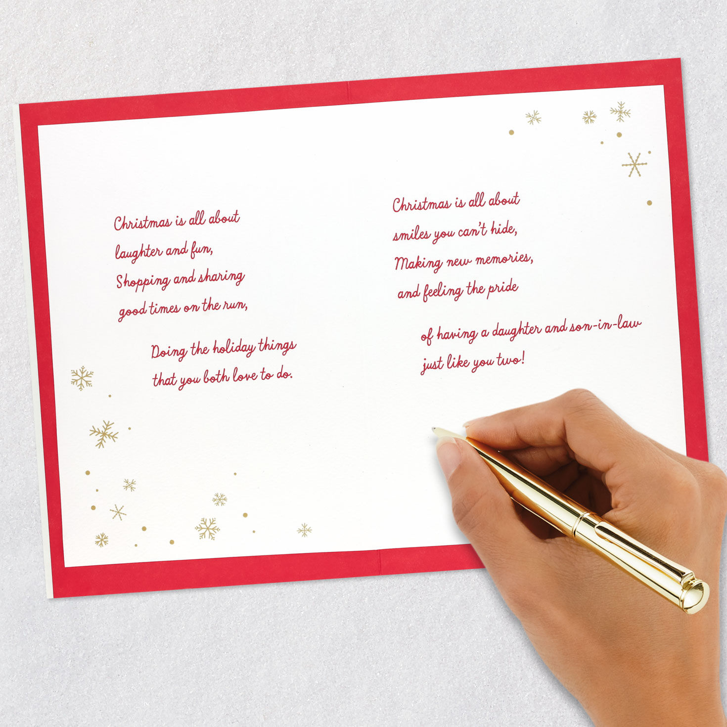 Stockings Christmas Card for Daughter and Husband Signing card image number 7