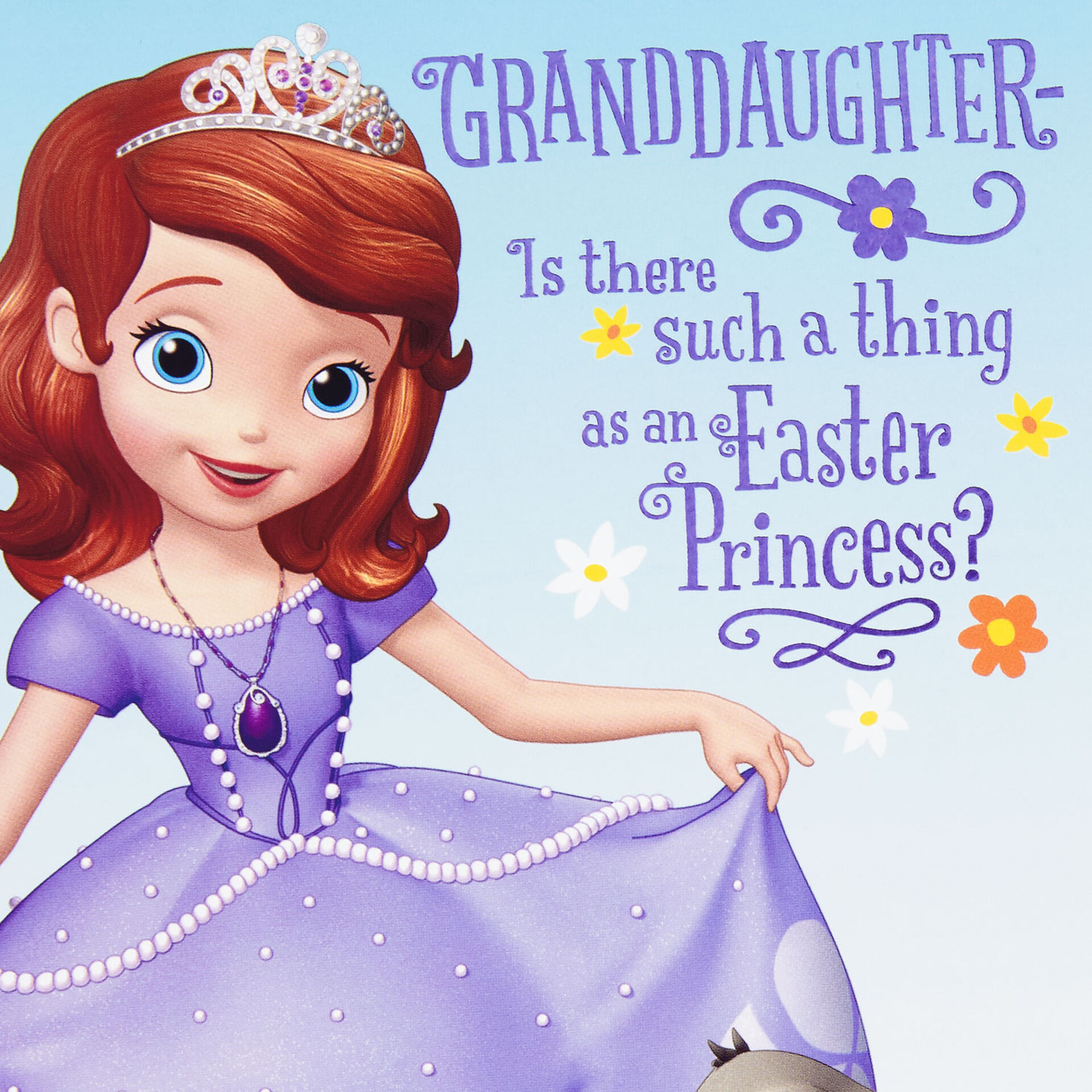Disney Sofia the First Easter Card for Granddaughter Greeting Cards