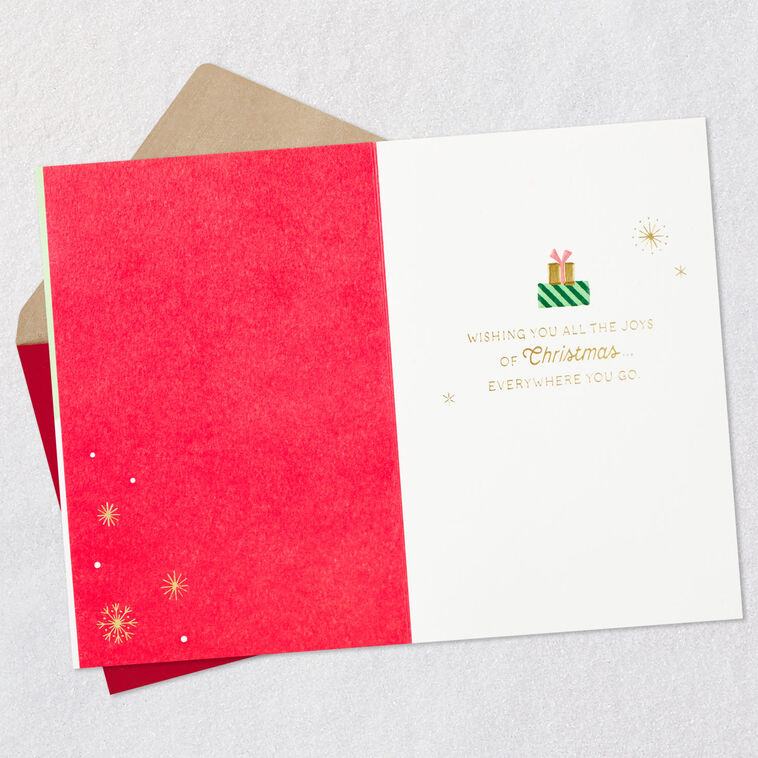Vintage Car With Gifts Christmas Card Open card with envelope image number 3