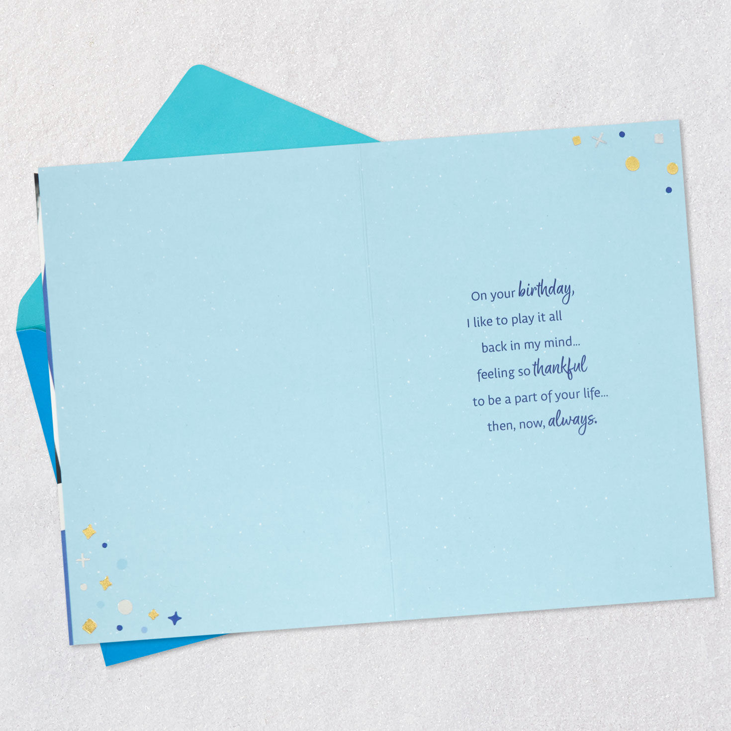 Photographs Birthday Card for Son Open card with envelope image number 3