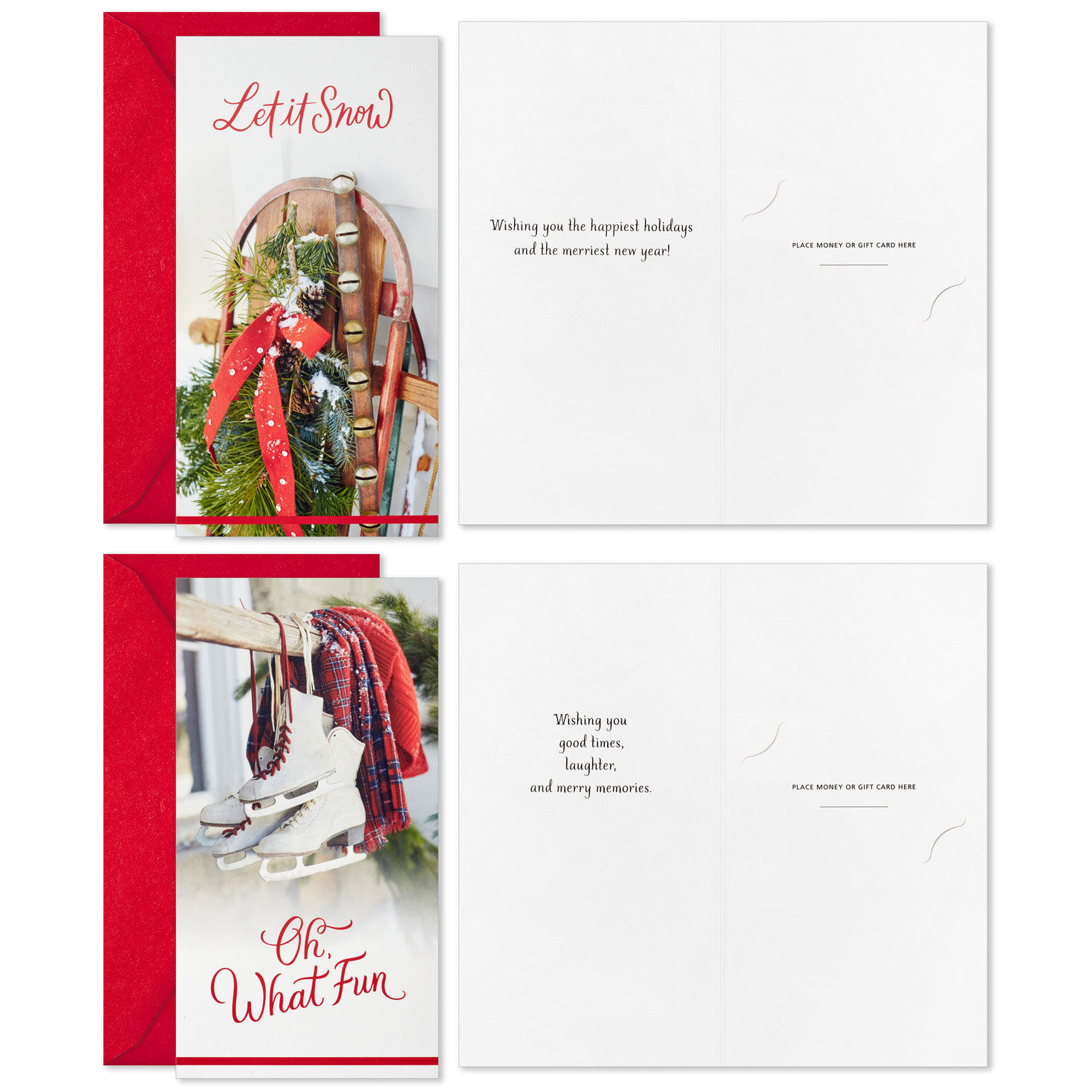 Red Green Money Holder Christmas Cards Assortment Card Front with Sentiment image number 4