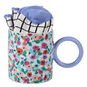 Abstract Floral Mug With Crew Socks, Set of 2, , large image number 2