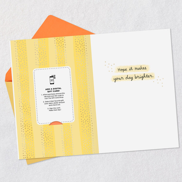 Sending You a Little Sunshine Gift Card Greeting Encouragement Card, , large image number 3