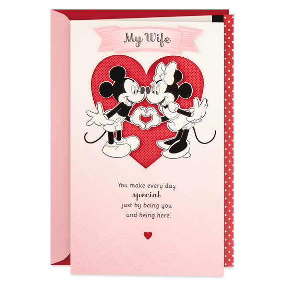 Disney Mickey and Minnie You Make Every Day Special Love Card for Wife, , large image number 1