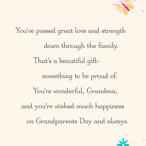 For a Wonderful Grandma Grandparents Day Card, 