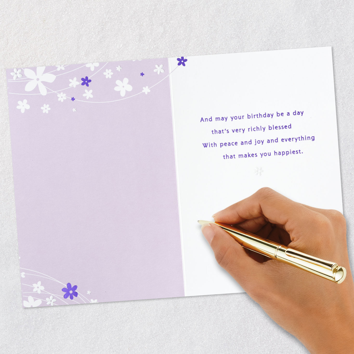 A Day Blessed With Peace, Joy and Happiness Birthday Card for only USD 3.99 | Hallmark