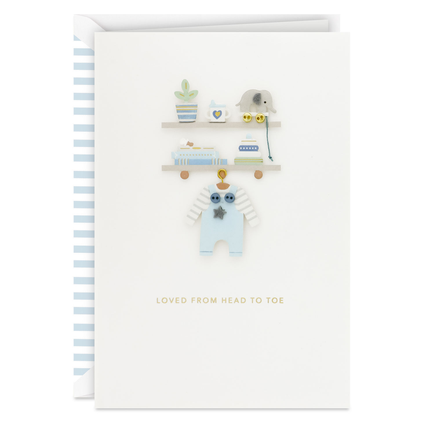 Loved from Head to Toe New Baby Boy Card