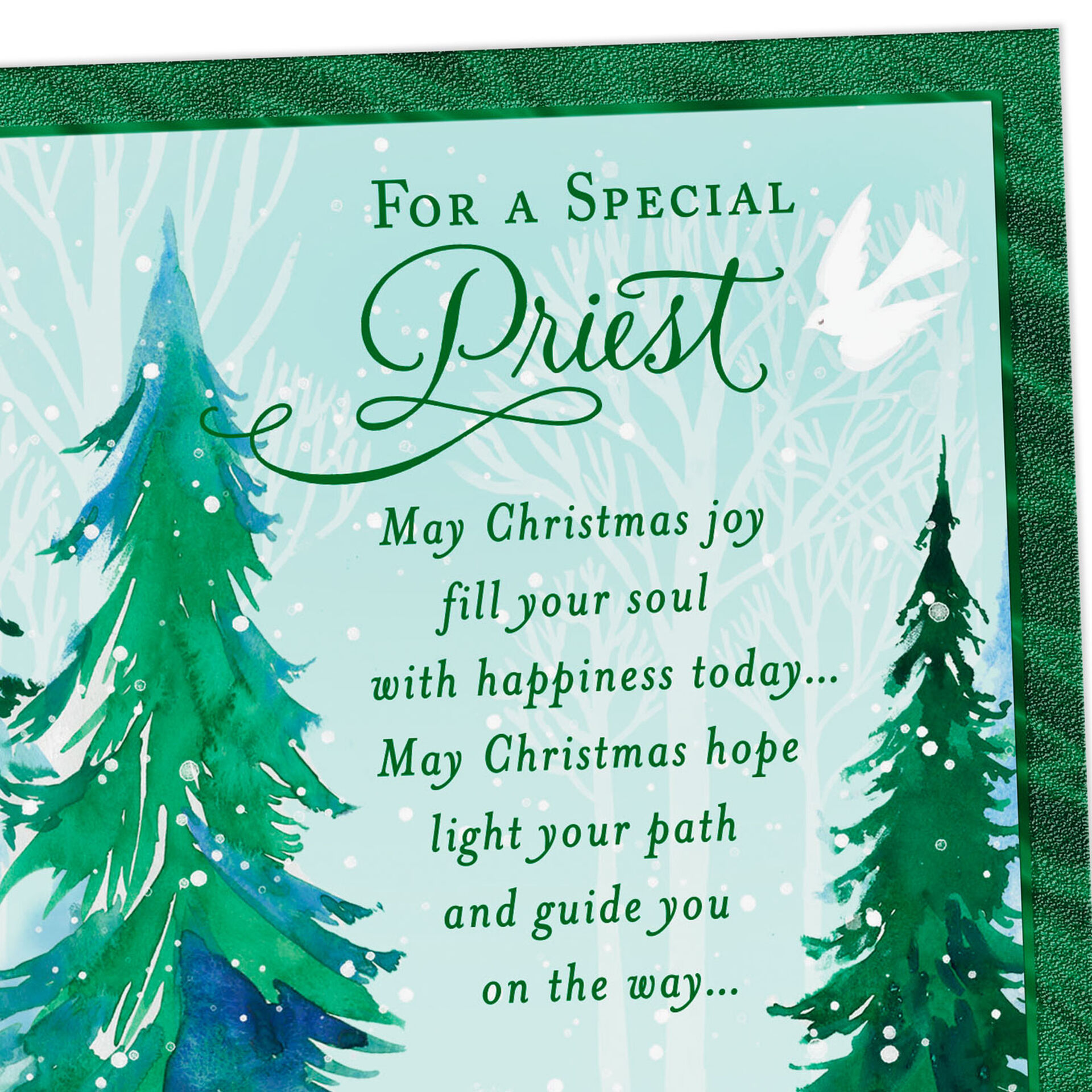 Fill Your Soul With Happiness Religious Christmas Card for Priest - Greeting Cards - Hallmark