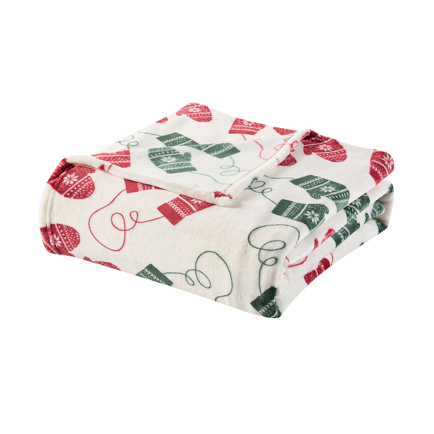 Hallmark Holiday Mittens Plush Throw - 50x70