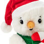 Plush Snowman Holding Plush Candy Cane closeup view face image number 3