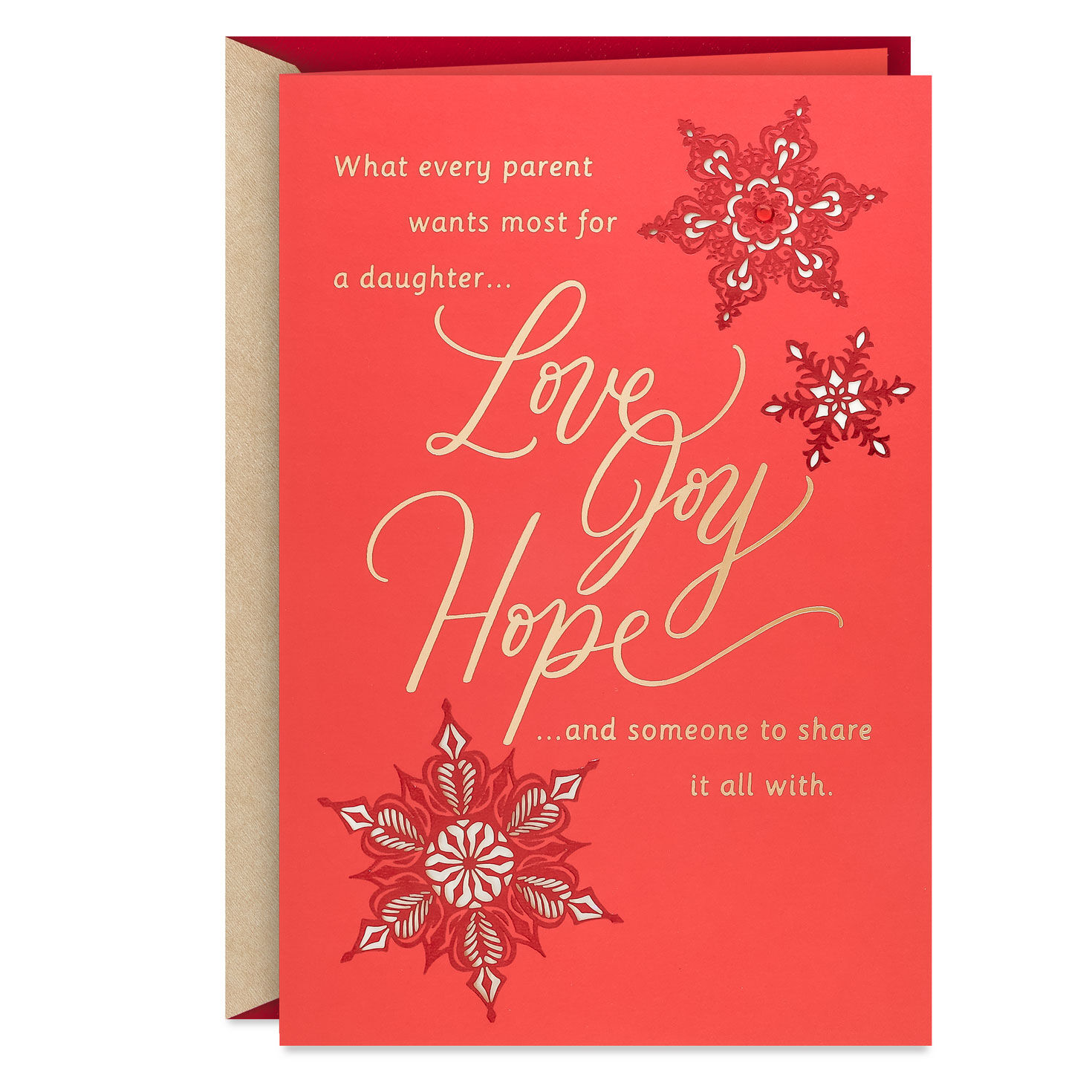 Couldn't Love You More Christmas Card for Daughter and Her Husband