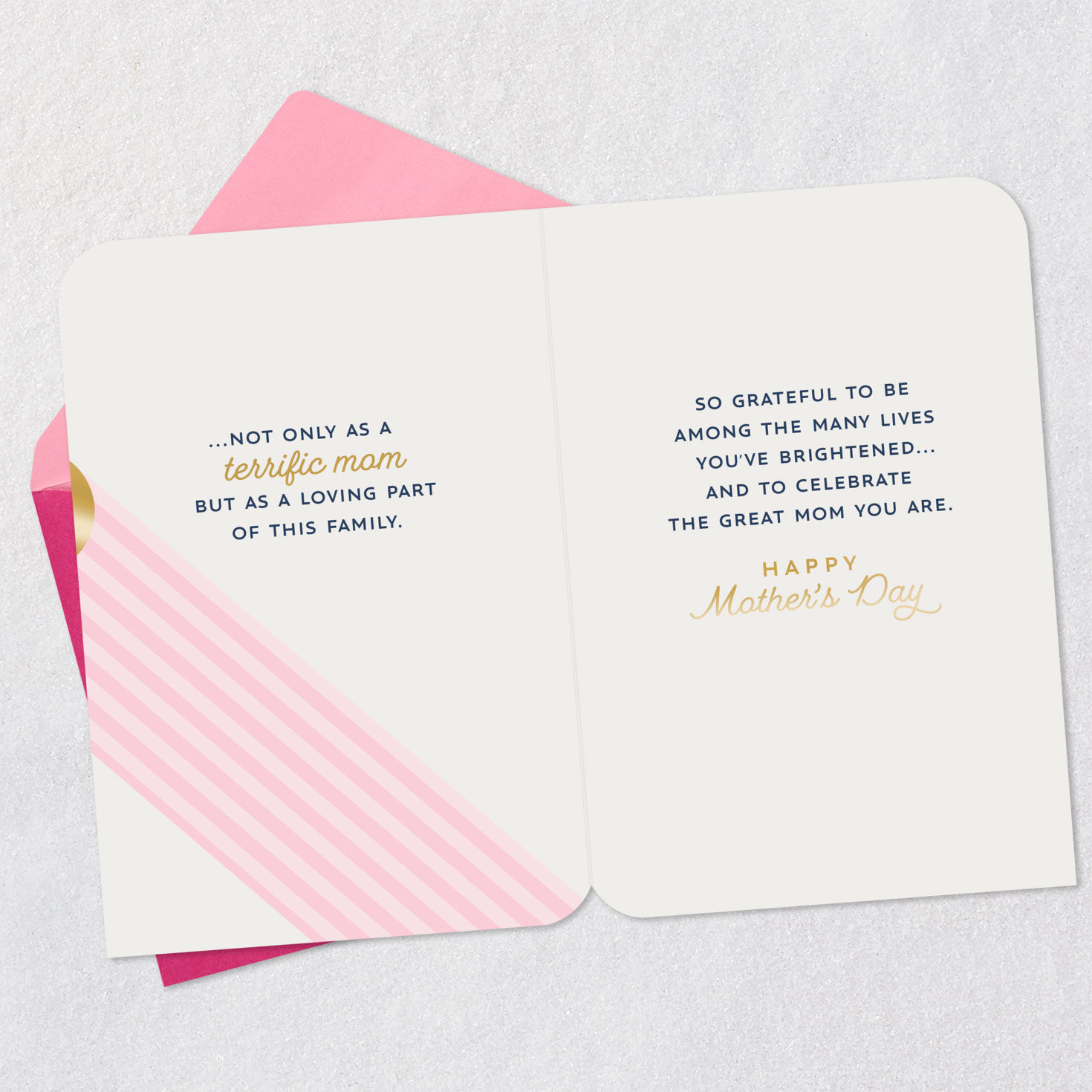 Modern Hearts Mother's Day Card for Niece Open card with envelope image number 4