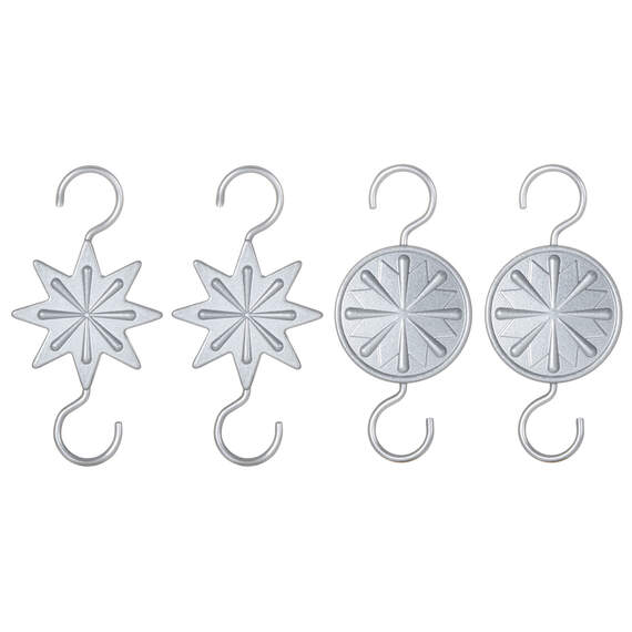 Mini Star Metal Ornament Hooks, Set of 4, , large image number 4