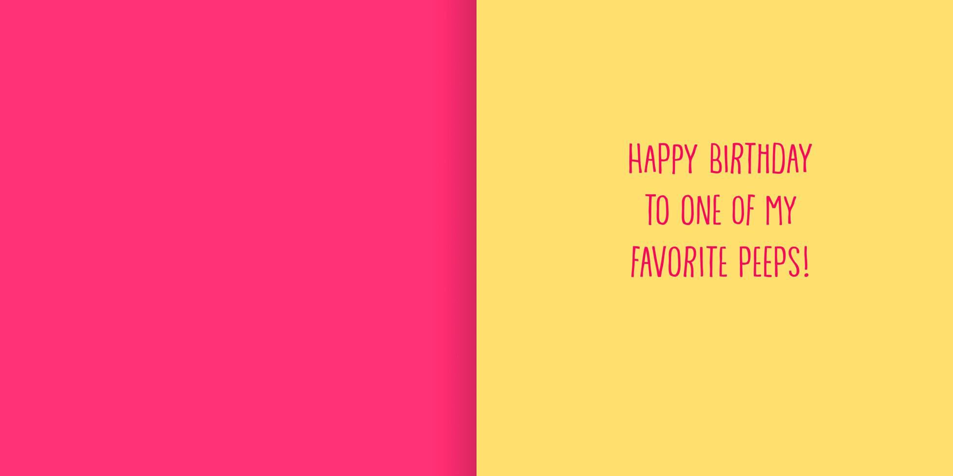 Favorite Peeps Musical Birthday Card