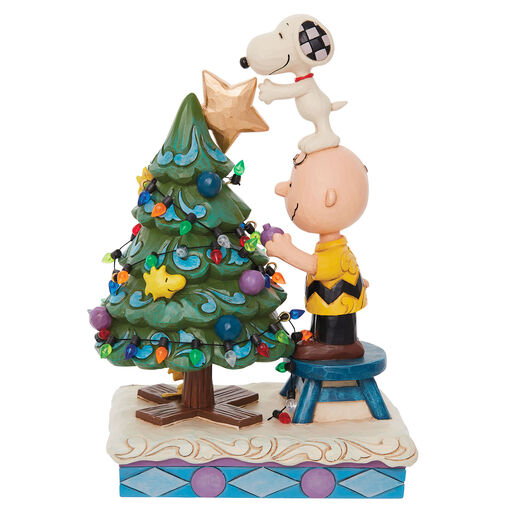 Jim Shore Peanuts Finishing Touches Charlie Brown & Snoopy Figurine, 8.4", 