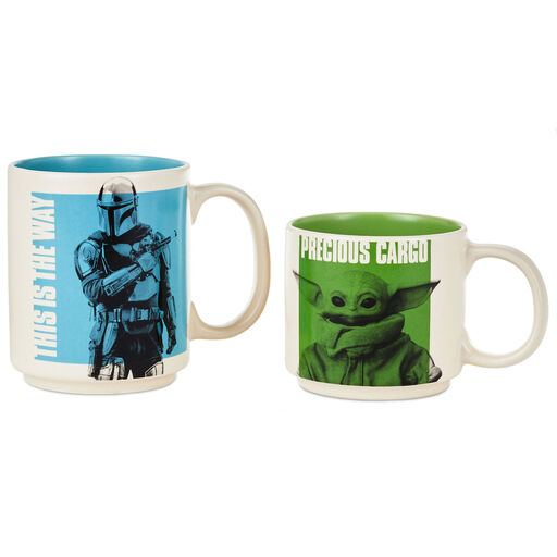 Star Wars: The Mandalorian™ and Grogu™ Adult and Child Stacking Mugs, Set of 2, 