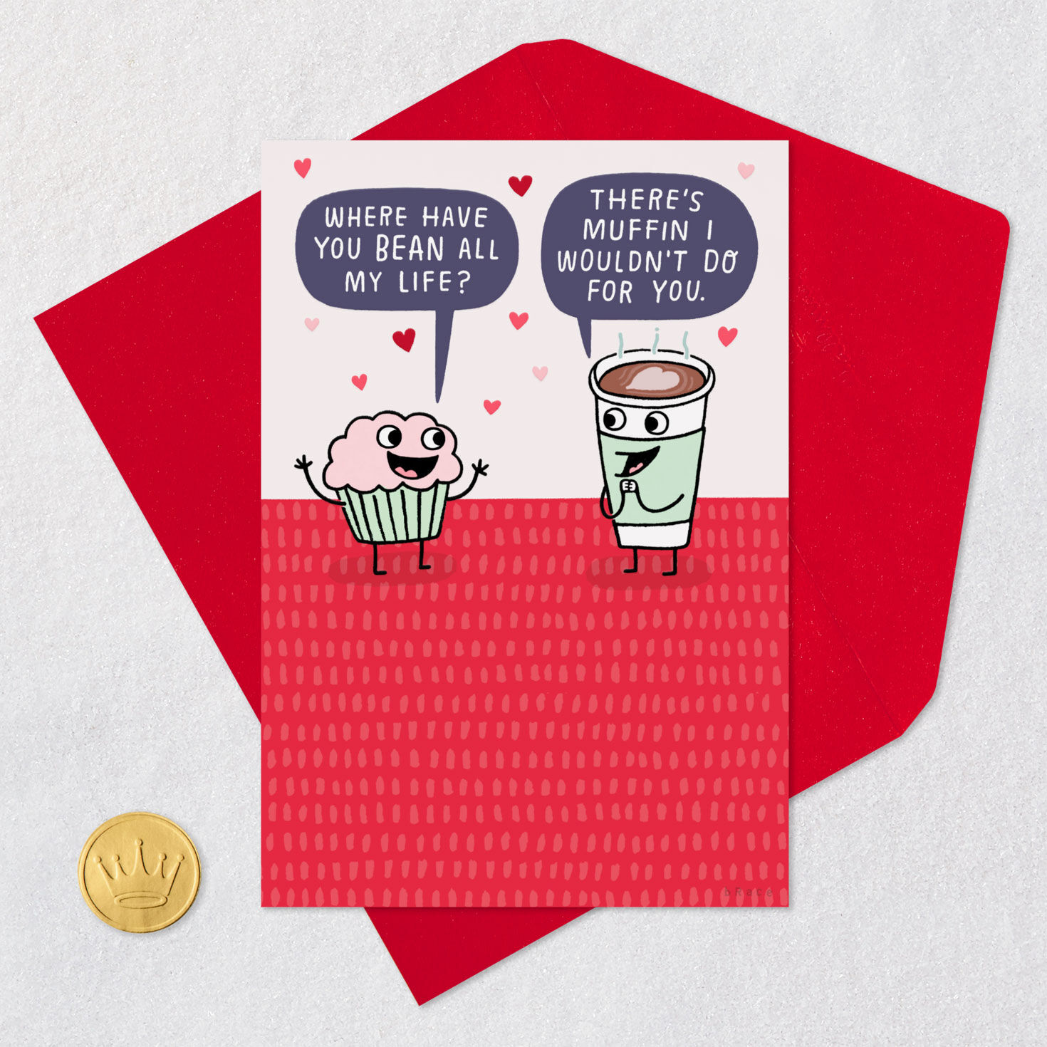 Muffin and Coffee Puns Funny Love Card  image number 5