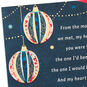 Ornaments and Stars Romantic Christmas Card Card Front Detail image number 5