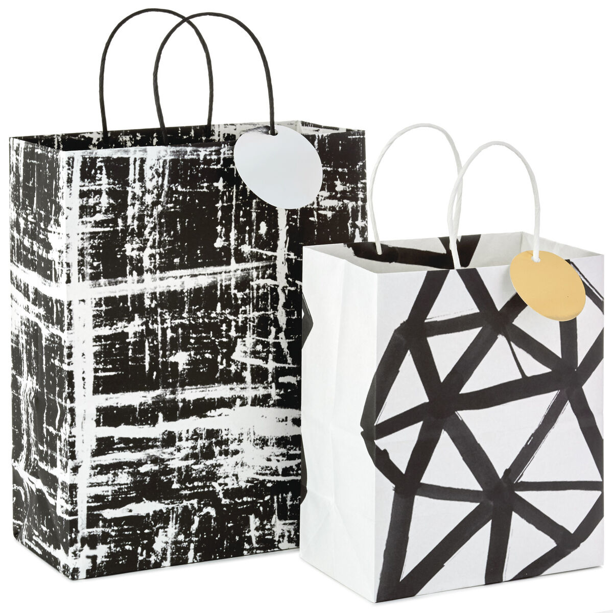 Black and White 8Pack Assorted Gift Bags Gift Bag Sets Hallmark
