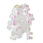 White and Iridescent Curly Ribbon Gift Bow  image number 1