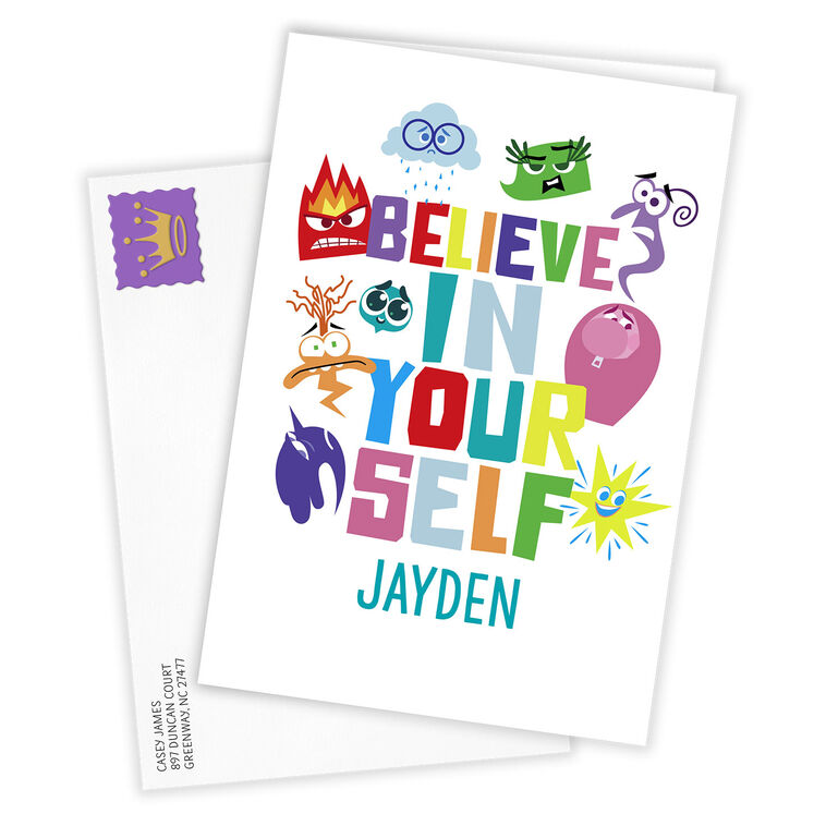 Inside Out Emotions Personalized Encouragement Card Card Front with Envelope image number 2