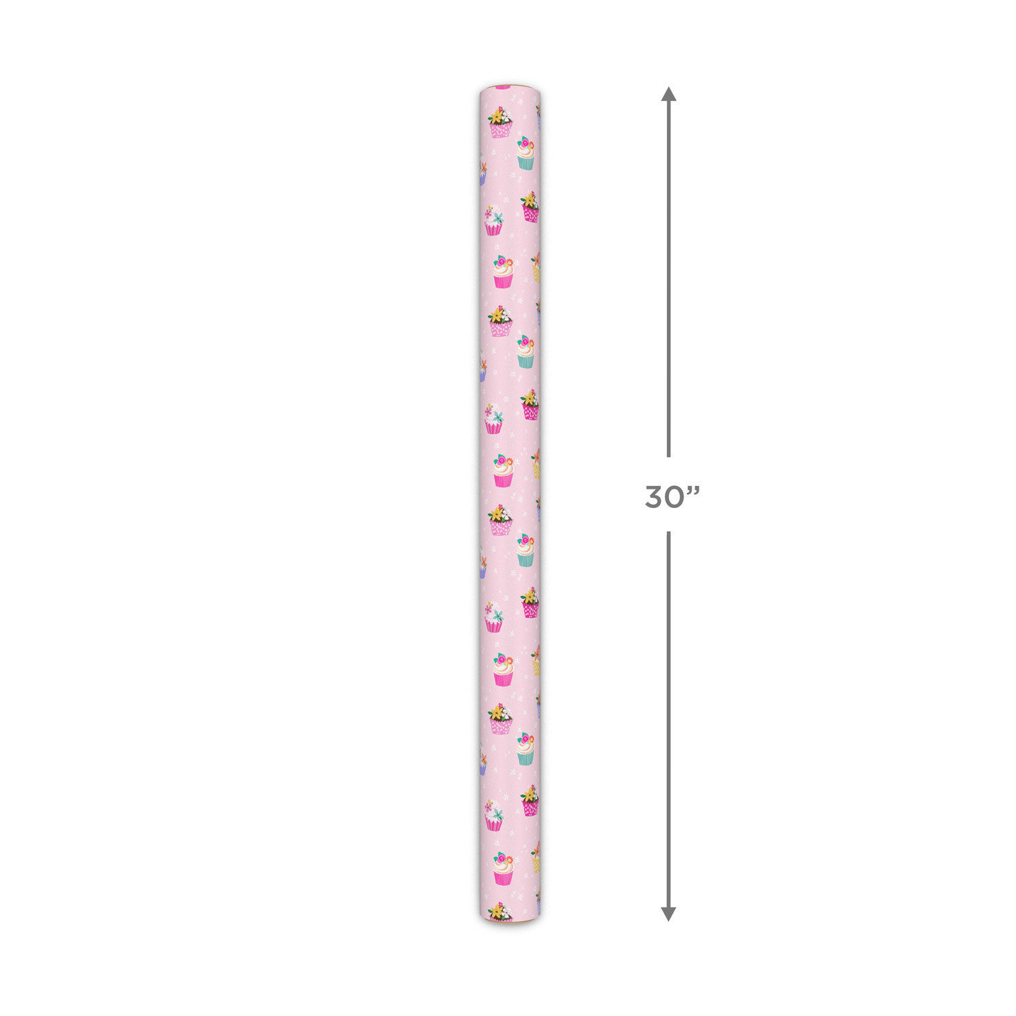 Floral Cupcakes on Pink Gift Wrap Measurement image number 5