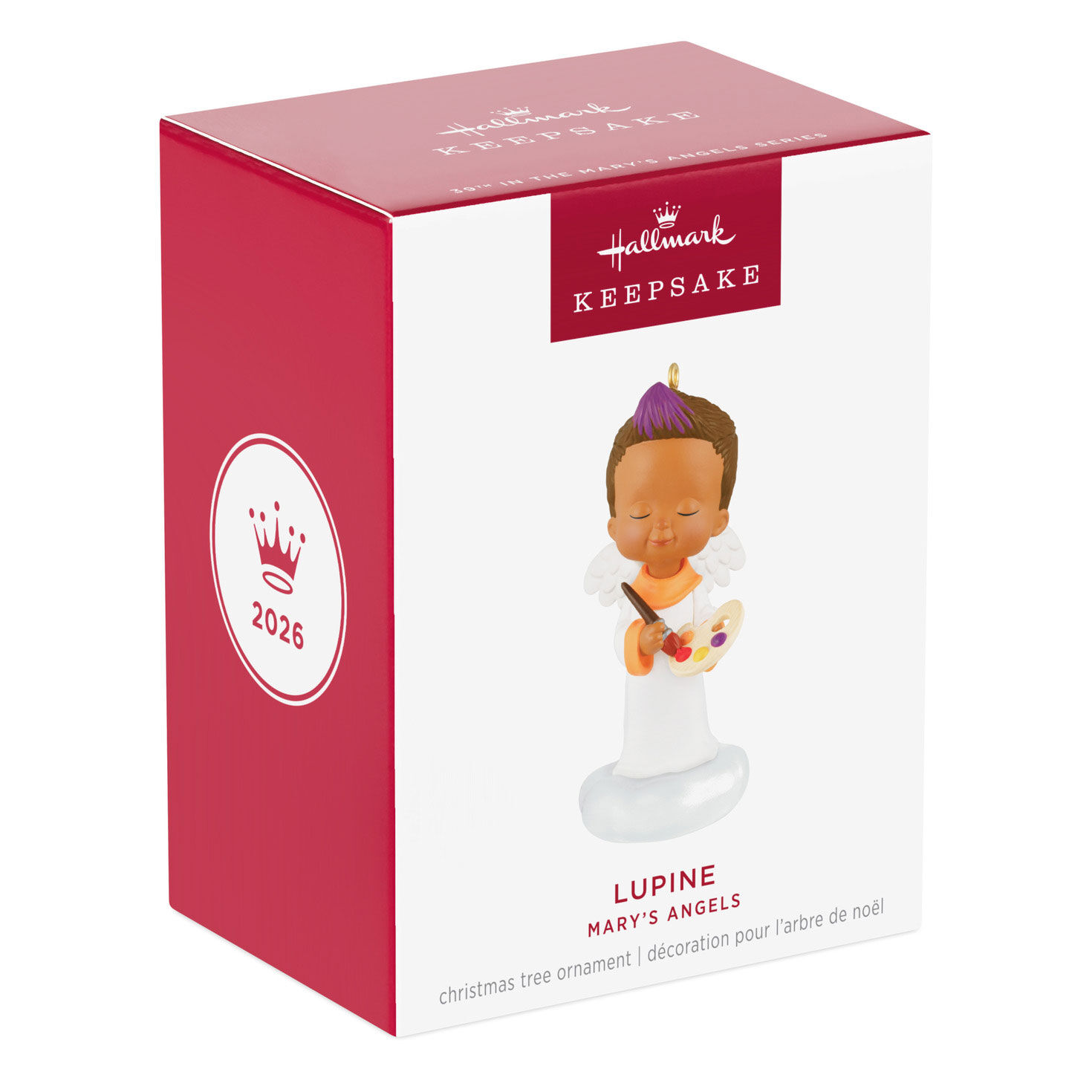 Dark Skin Angel Painter Keepsake Ornament Package Front image number 7