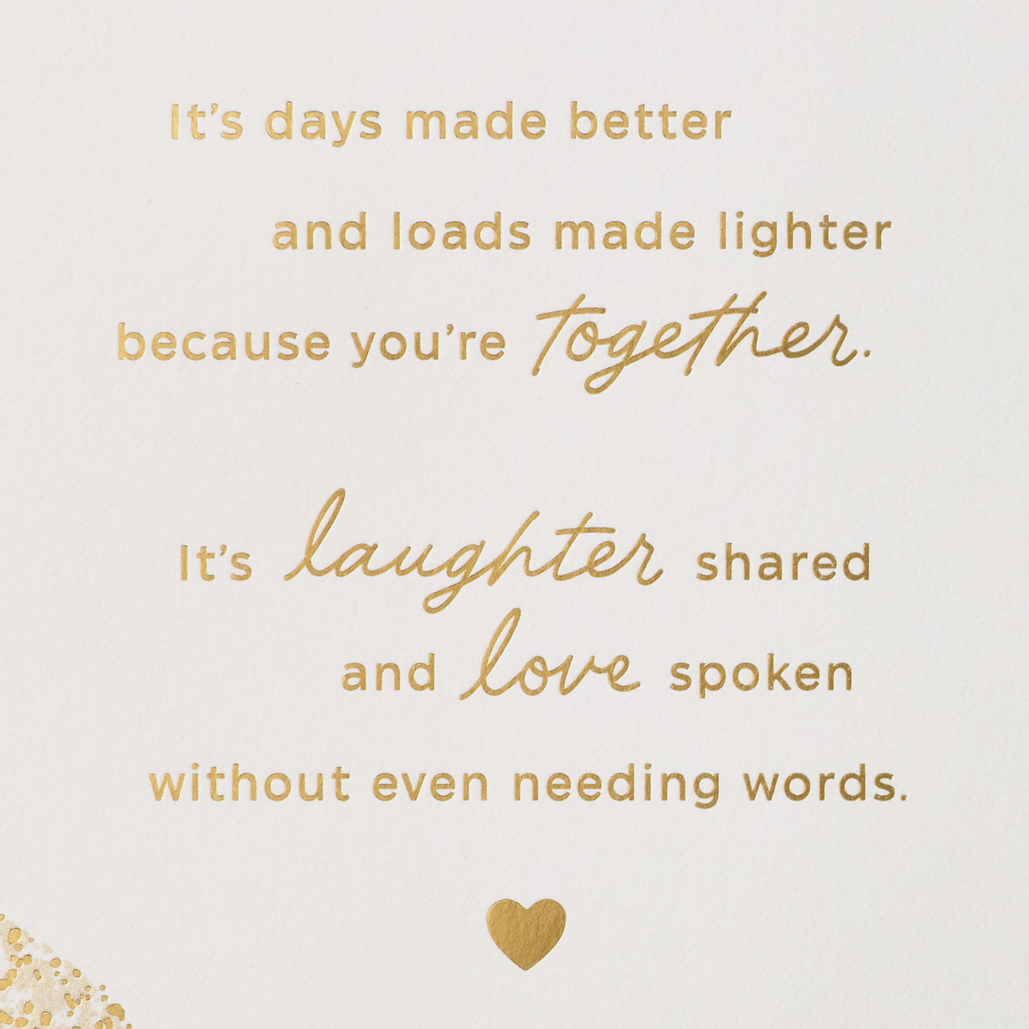 Marbled Gold on Blue Anniversary Card for Couple Sentiment image number 2