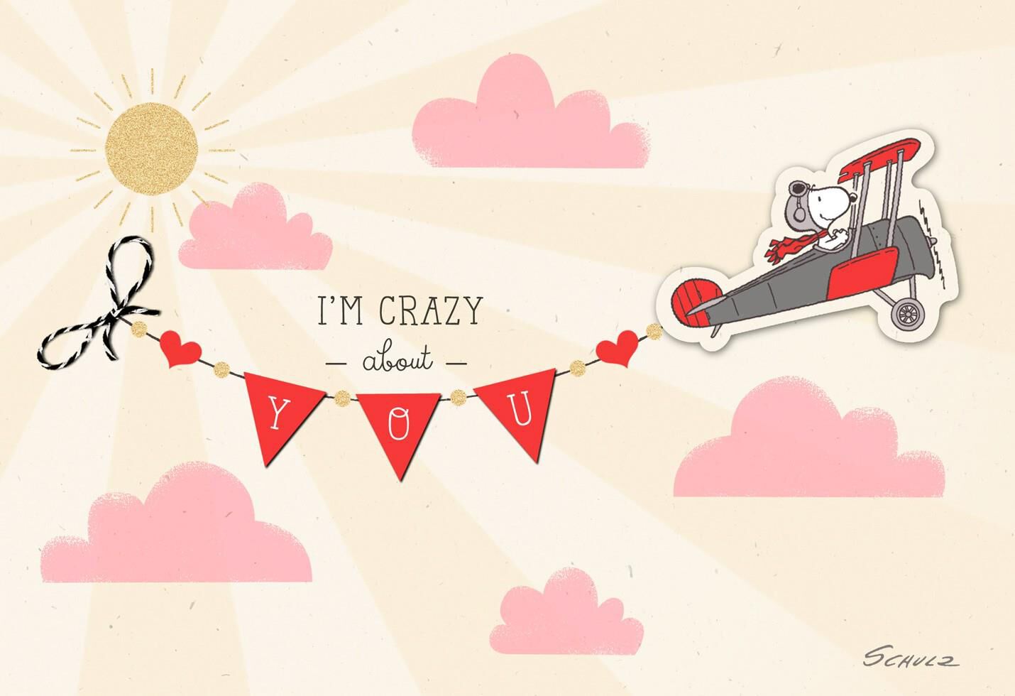 Peanuts® Snoopy Crazy About You Valentine's Day Card