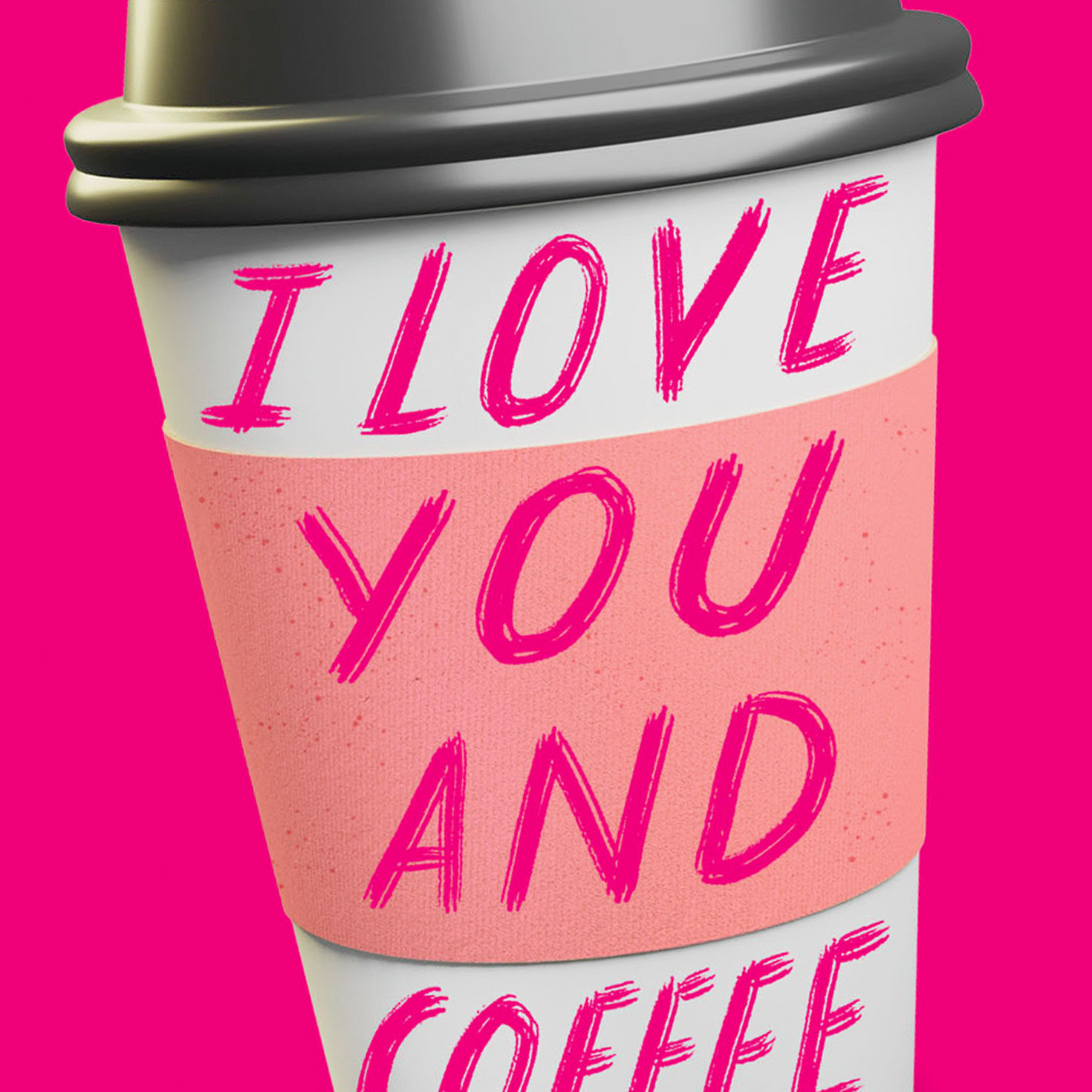 Paper Coffee Cup Valentine's Day Card Card Cover Detail image number 4