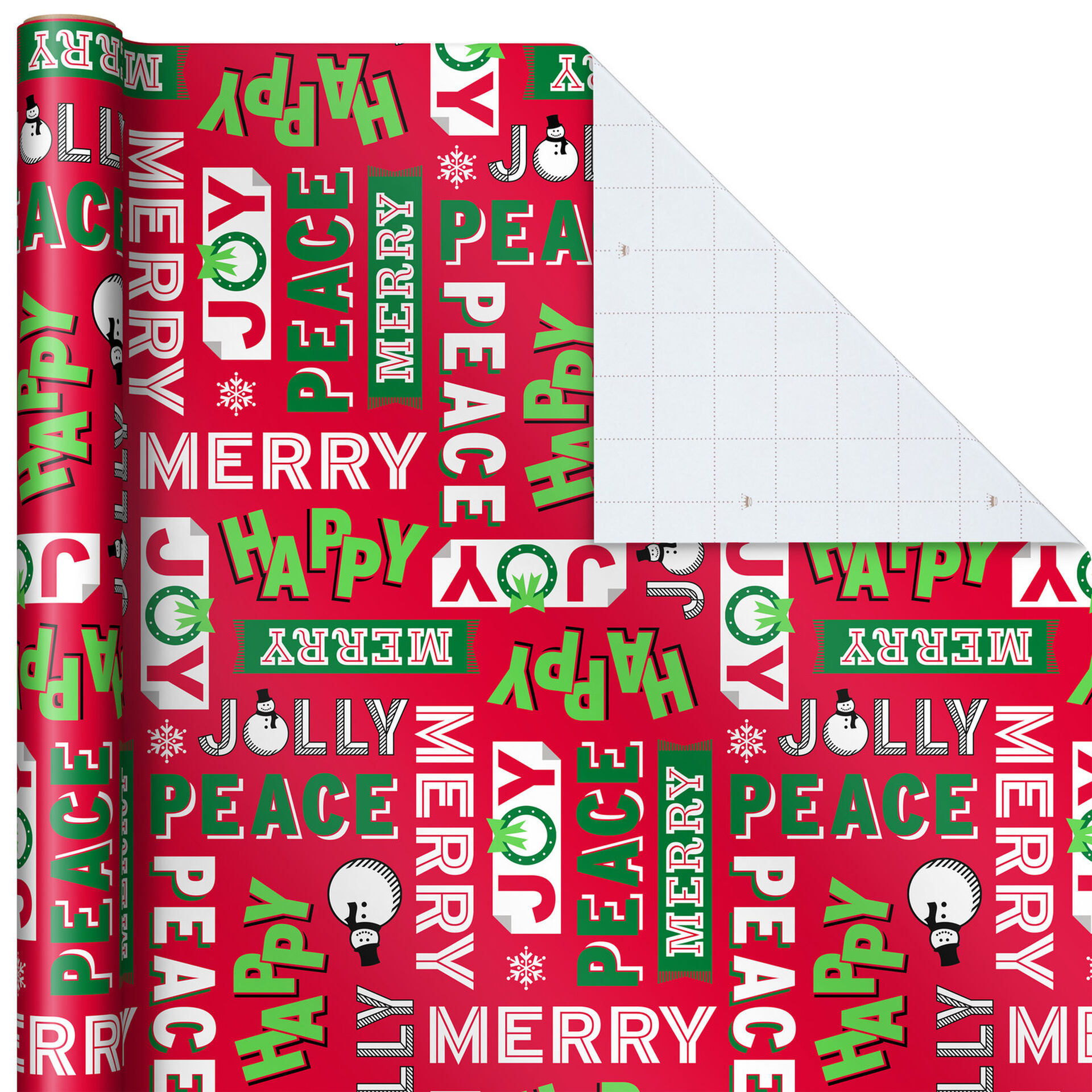Merry Messages Jumbo Roll Christmas Wrapping Paper, 100 sq. ft