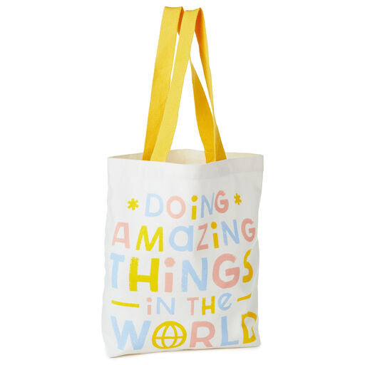 13.7" Little World Changers™ Amazing Things Large Canvas Gift Bag, 