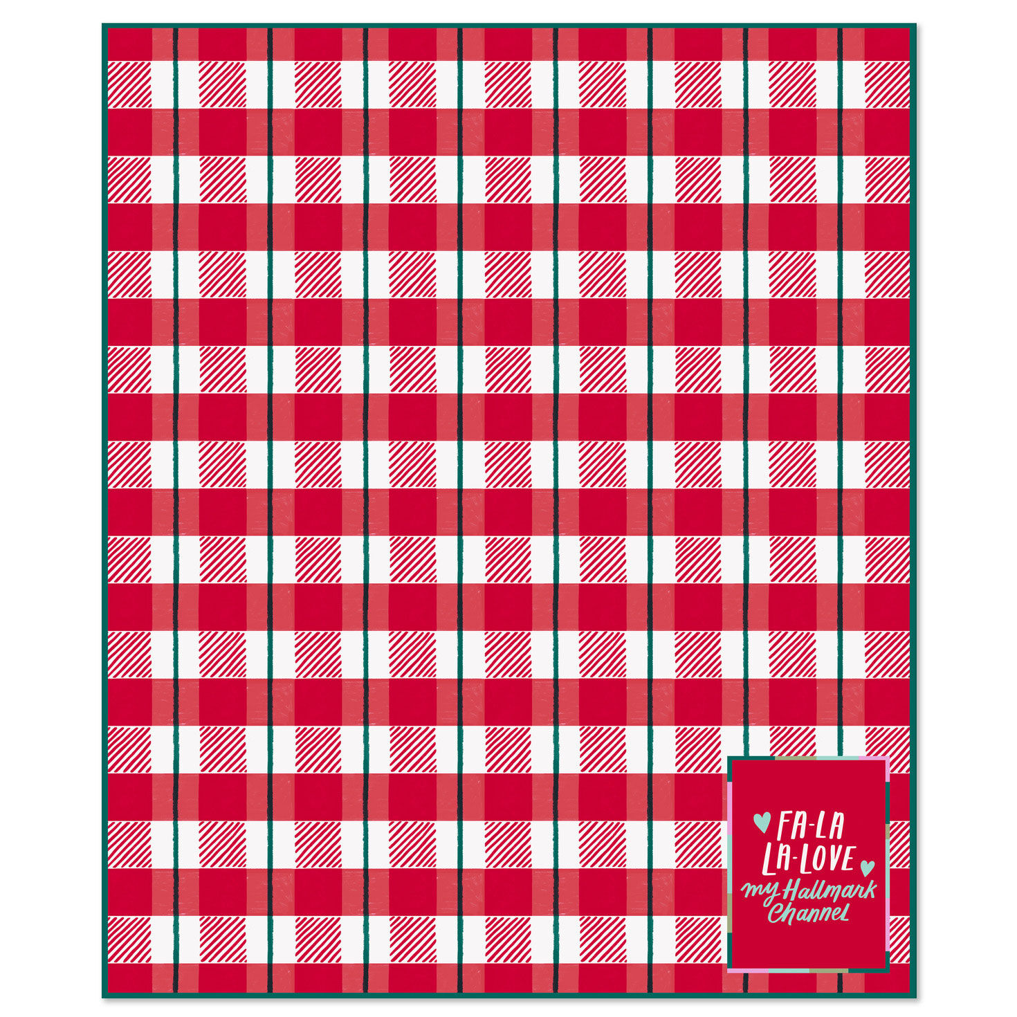Hallmark Channel Fa-La-La-Love Plaid Blanket, 50x60, , large image number 4