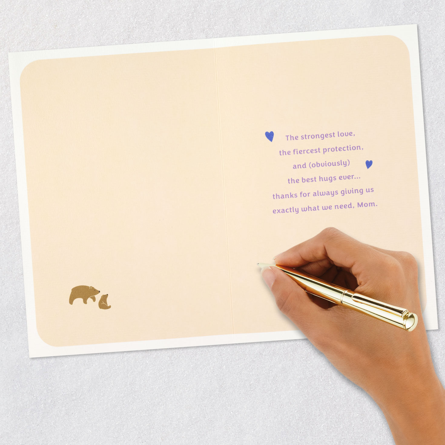 Mama Bear and Cubs Birthday Card for Mom From All Signing card image number 6