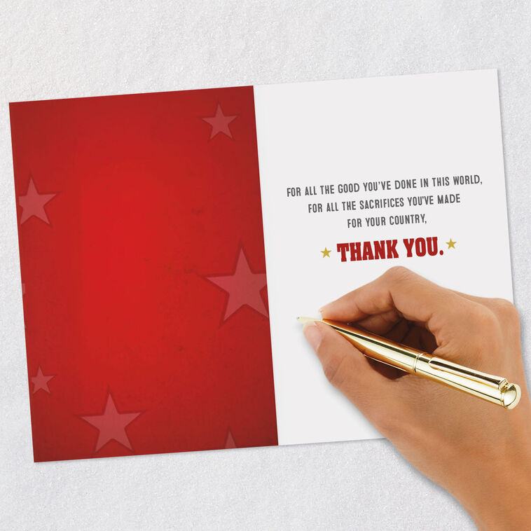 Banner and Stars U.S. Marine Corp Veterans Day Card Signing card image number 6
