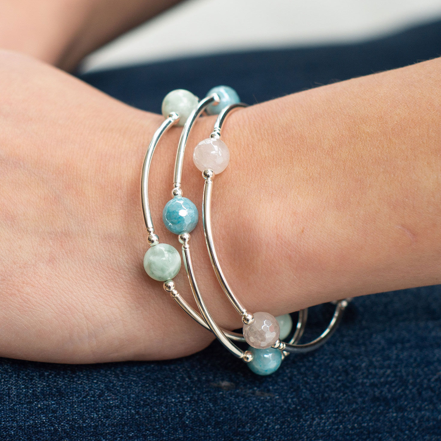 Made As Intended Green Angelite Blessing Bracelet  image number 2