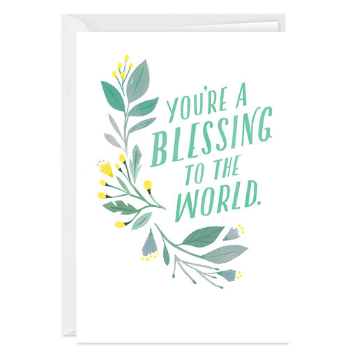 You're a Blessing to the World Folded Photo Card, 