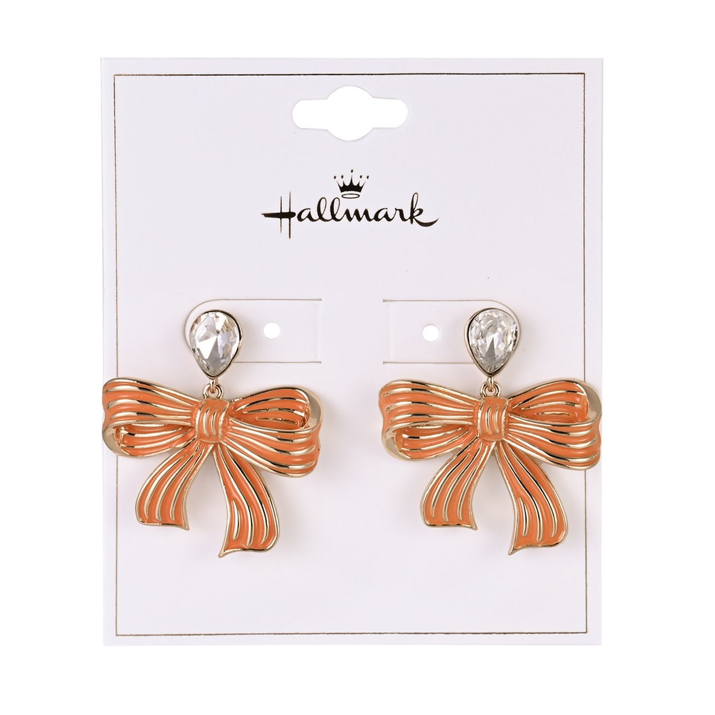 Orange Bow Earrings packaf ge front image number 4