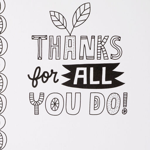 Crayola® You Make the World Better Thank-You Coloring Card, 