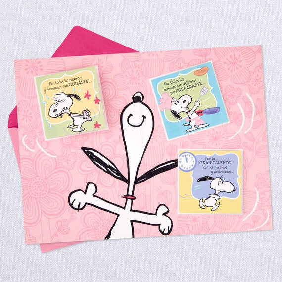 Peanuts® Snoopy Dancing on Doghouse Spanish-Language Mother's Day Card, , large image number 2