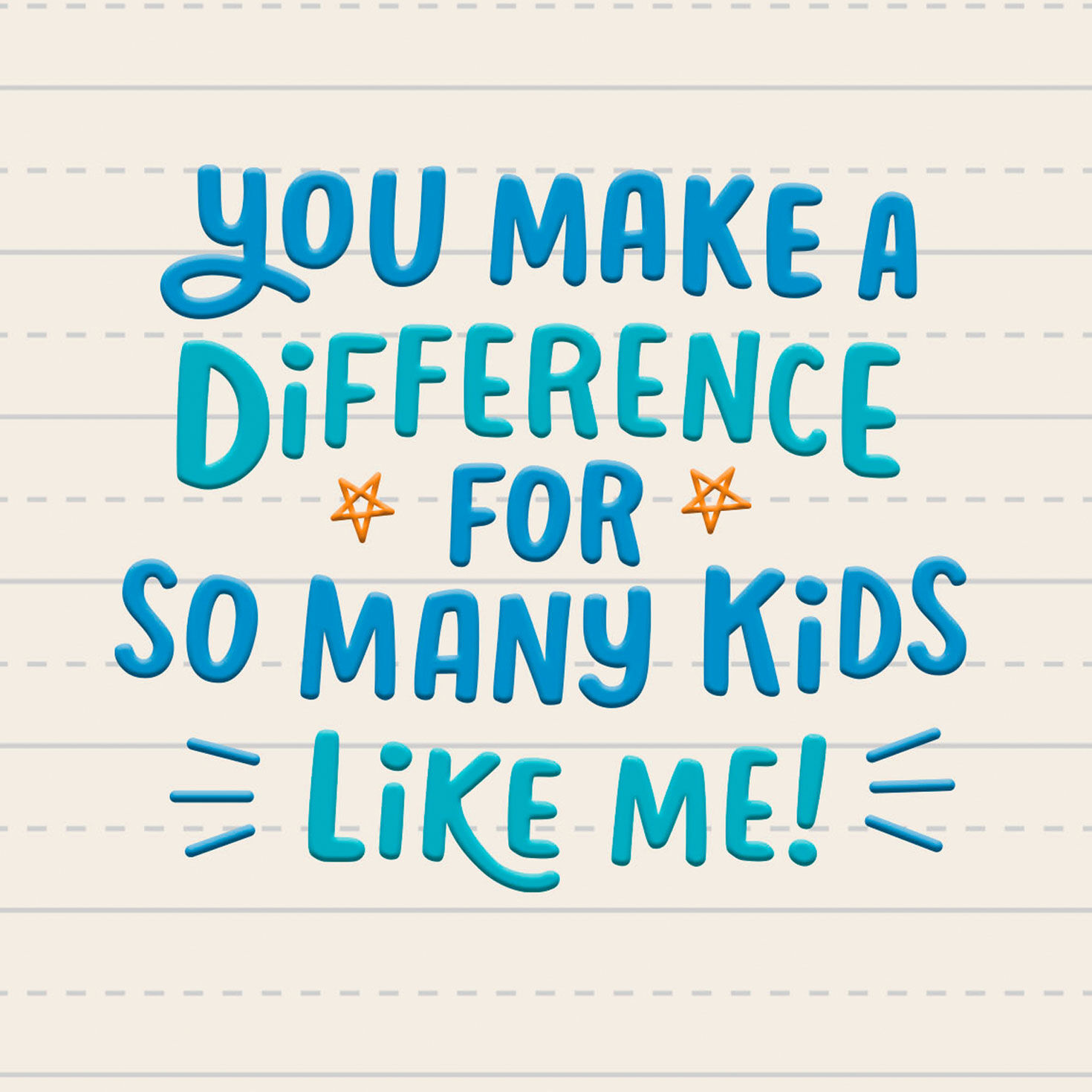 You Make School Great Thank You Card From Kids, , large image number 2