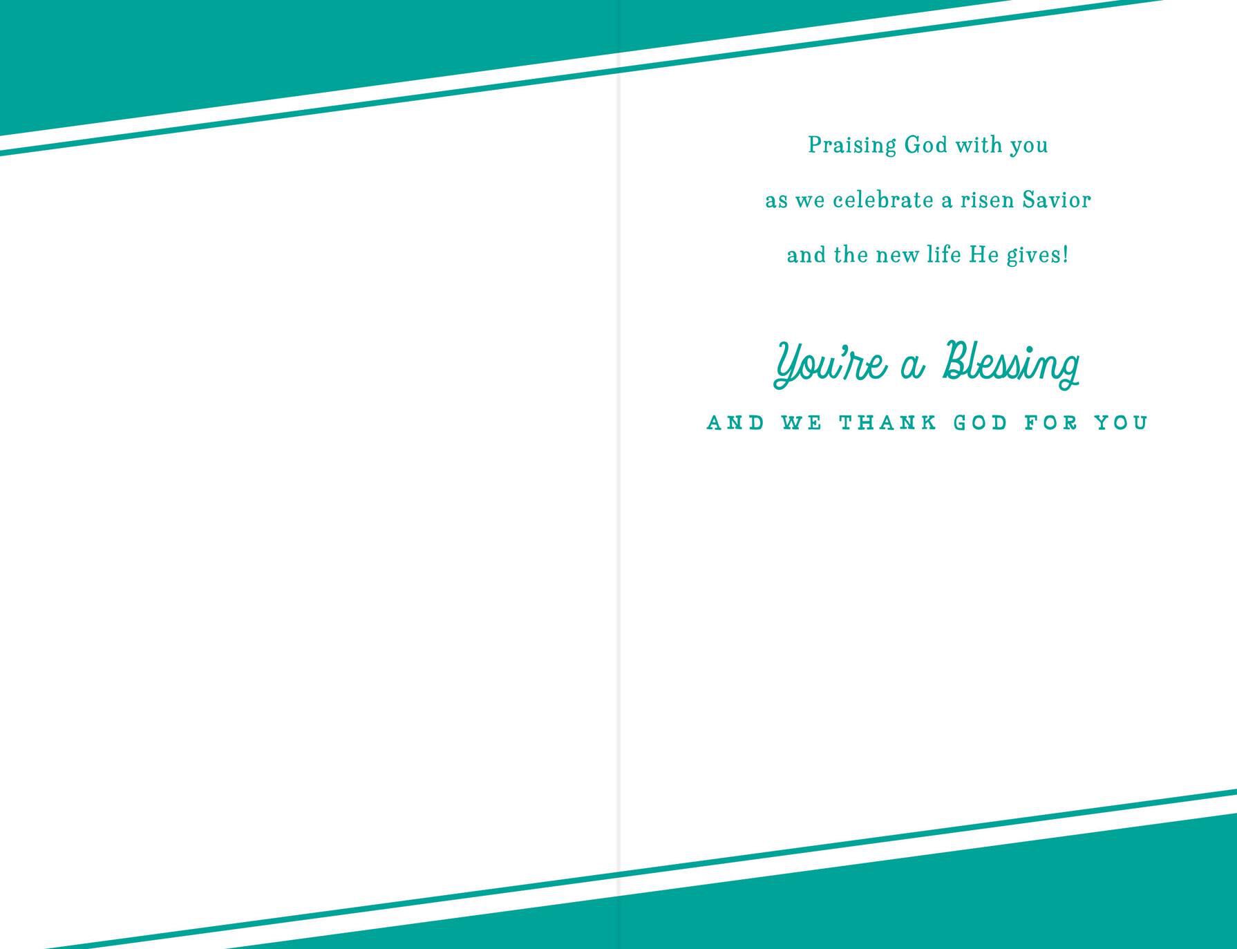 You're a Blessing Pastor and Family Religious Easter Card