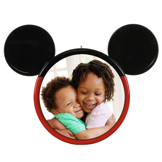 Disney Mickey Mouse Ears Silhouette Personalized Photo Ornament, , large image number 1