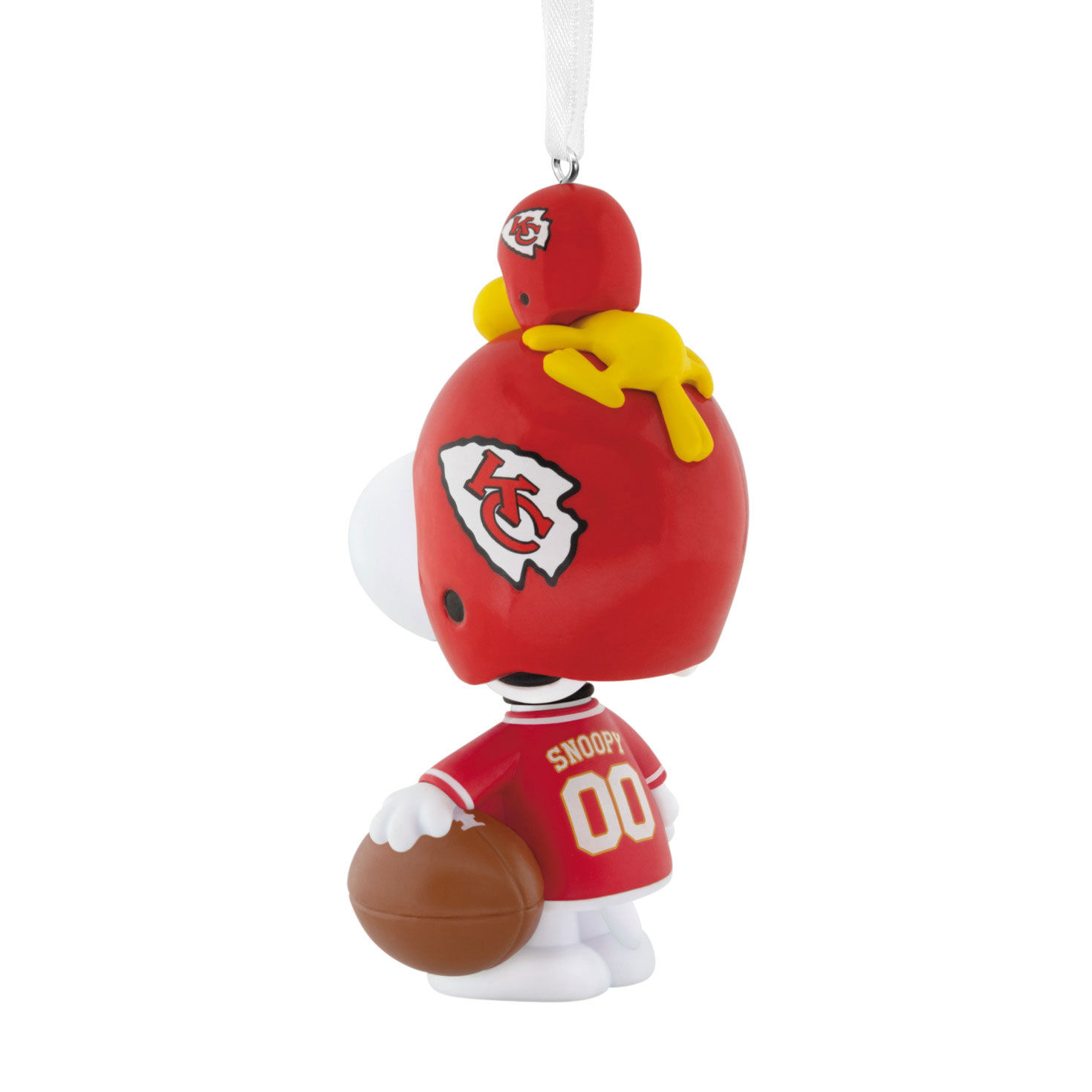 Snoopy Kansas City Chiefs Christmas Ornament back image number 6