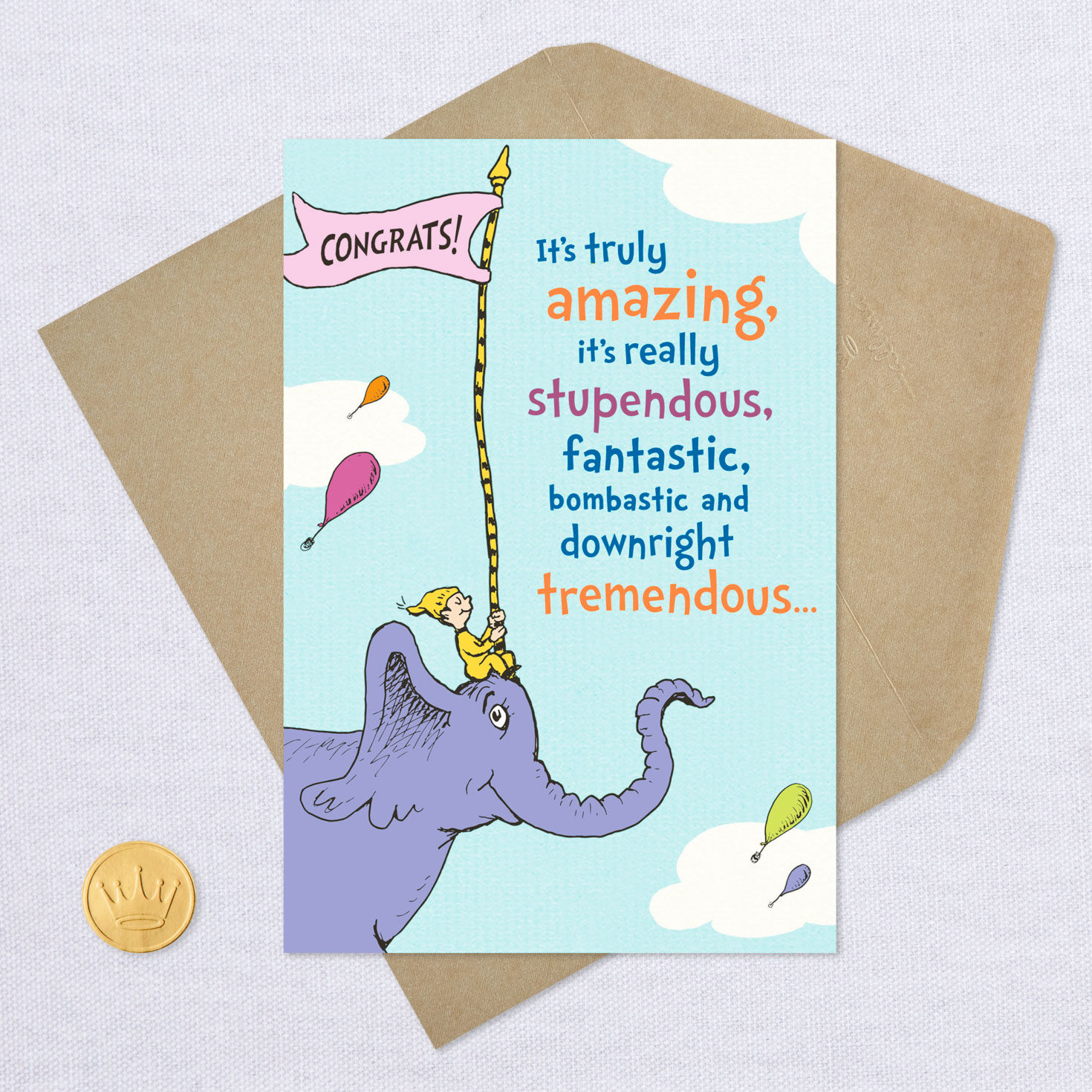 Dr. Seuss™ Elephant Parade Congratulations Card for only USD 4.59 | Hallmark